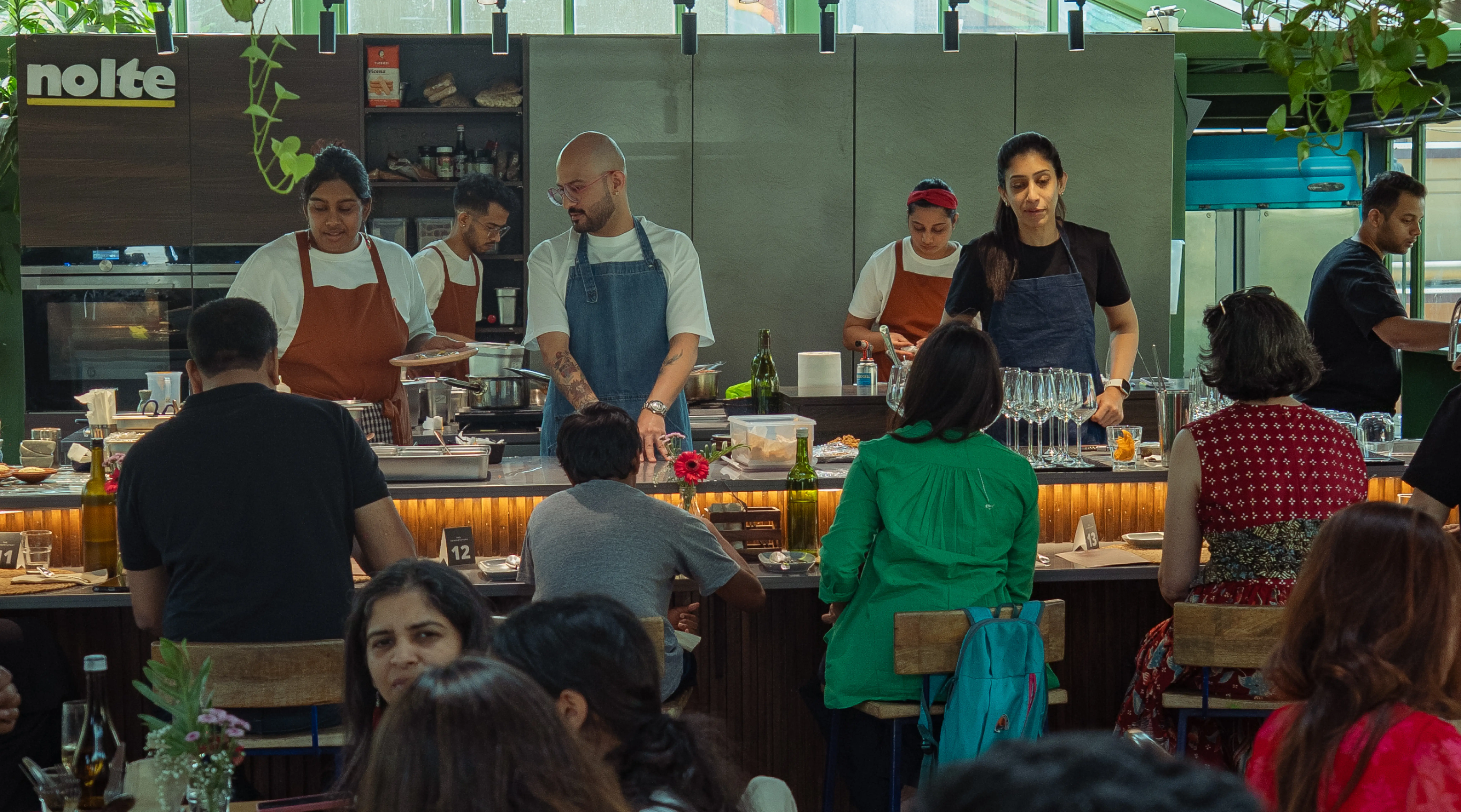 Intimate dinner event set up in a distinctive space in Bangalore